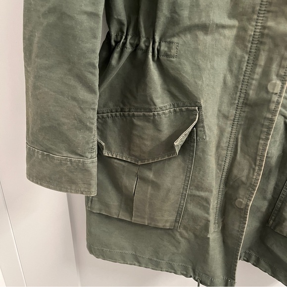 Abercrombie & Fitch Twill Boyfriend Parka - Army Green - Picture 8 of 10